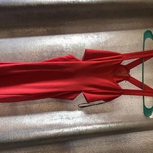 Burnt orange stretchy dress